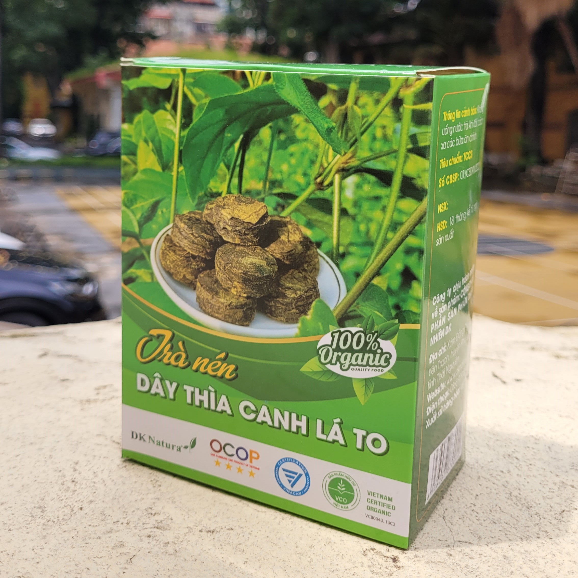 Sản Phẩm Trà nén Dây thìa canh lá to - Tiêu chuẩn Organic